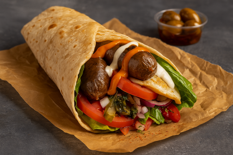 טורטייה ביף מן עם בשר ואולייבס